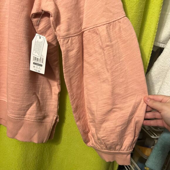 Baby Pink Blush Bell Sleeve Crew Sweater Blouse Nwt 3xl 22 plus - Picture 3 of 6